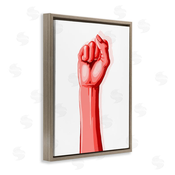 Stupell Industries Grace Popp | Red Pop Raised Fist