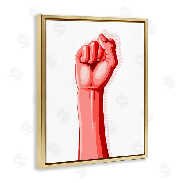 Stupell Industries Grace Popp | Red Pop Raised Fist
