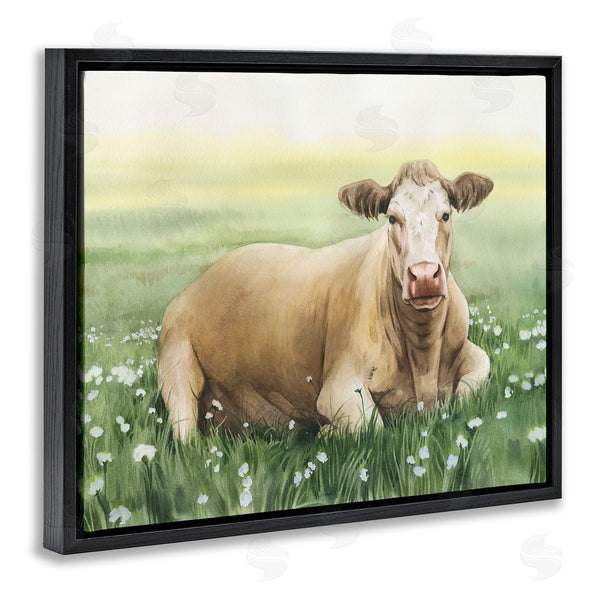 Stupell Industries Grace Popp | Resting Beige Cow