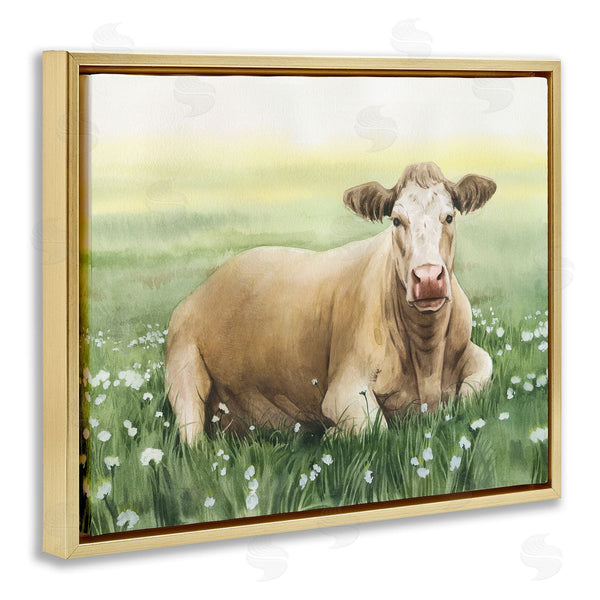 Stupell Industries Grace Popp | Resting Beige Cow