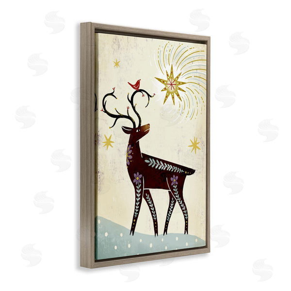 Stupell Industries Hannah Moren | Rustic Winter Deer