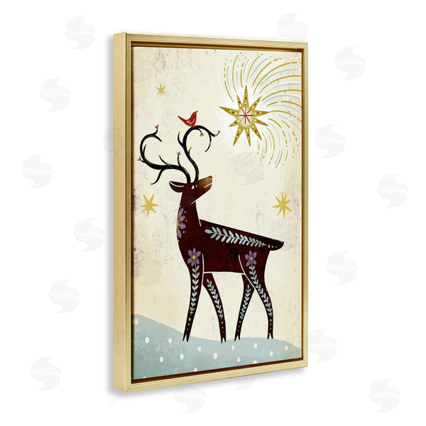 Stupell Industries Hannah Moren | Rustic Winter Deer