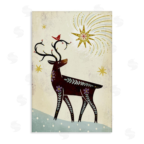 stupell industries Hannah Moren | Rustic Winter Deer