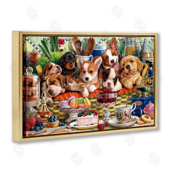 Stupell Industries Image World | Puppies In A Basket