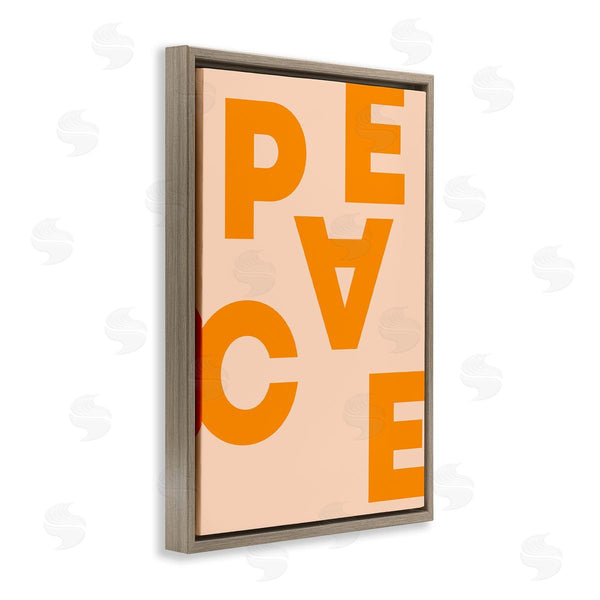 Stupell Industries Incado | Peace Orange Typography