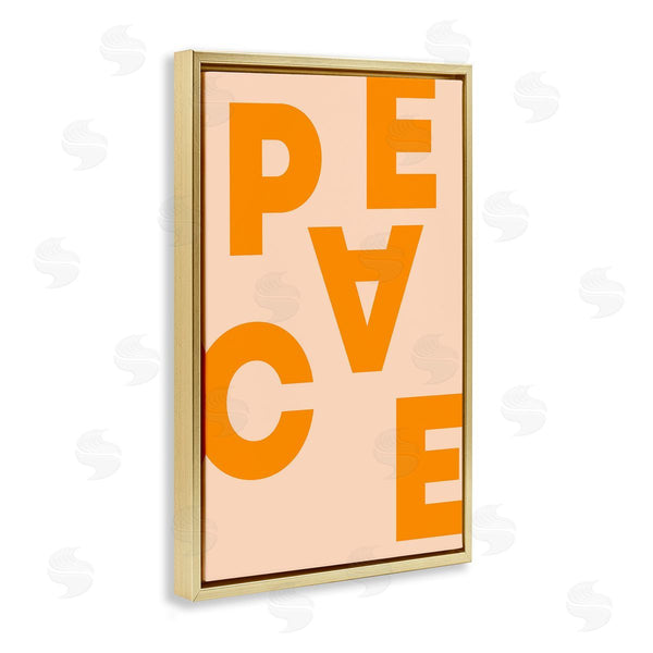 Stupell Industries Incado | Peace Orange Typography
