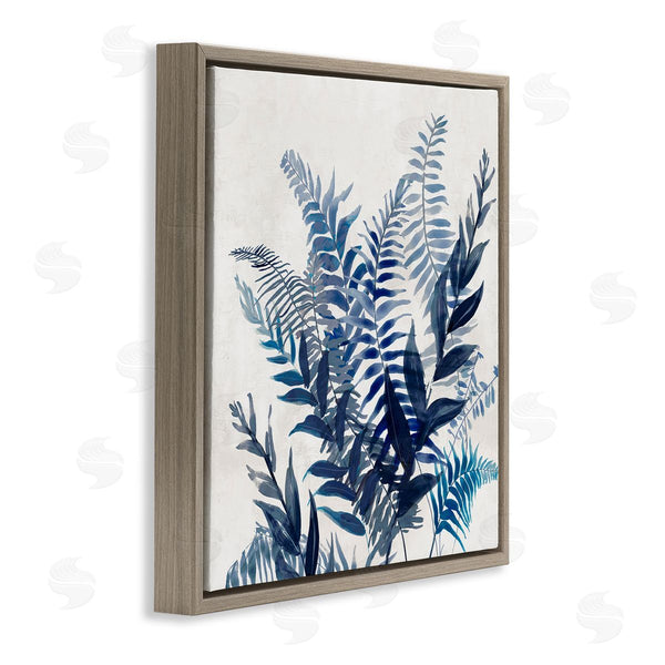 Stupell Industries Jacob Q | Blue Toned Fern Fronds