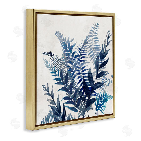 Stupell Industries Jacob Q | Blue Toned Fern Fronds