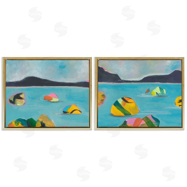 Stupell Industries Jan Weiss | Beach Buoys In Sea