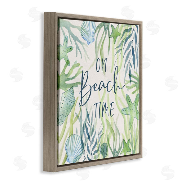 Stupell Industries Janet Tava | Beach Time Phrase