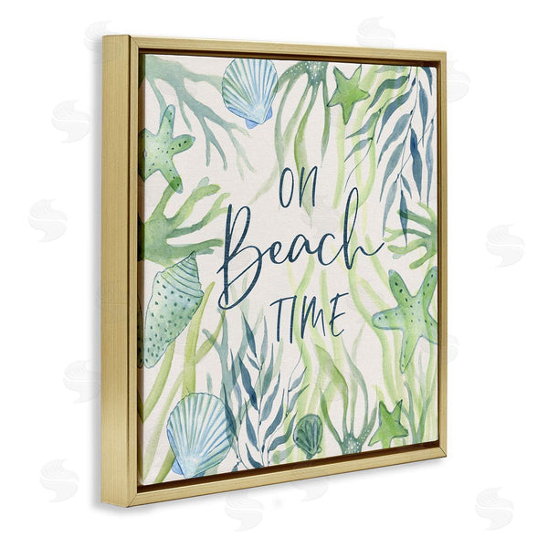 Stupell Industries Janet Tava | Beach Time Phrase