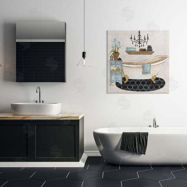 Stupell Industries Janet Tava | Blue Relaxation Bath