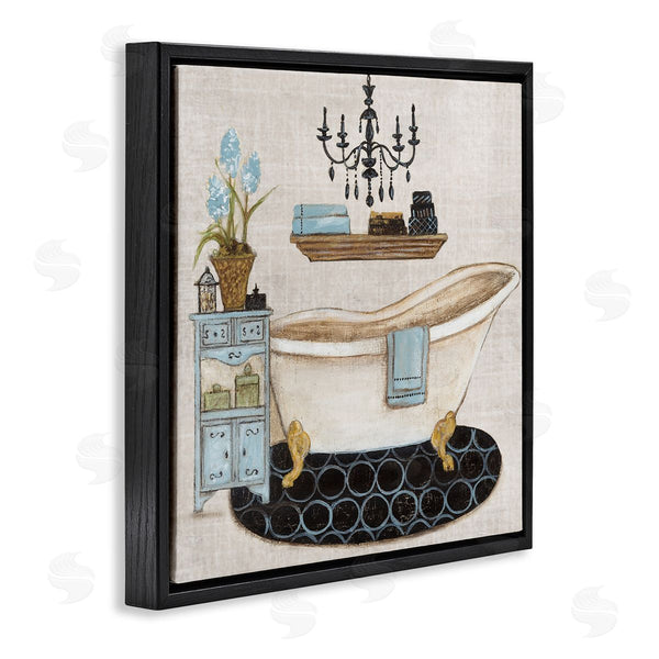 Stupell Industries Janet Tava | Blue Relaxation Bath