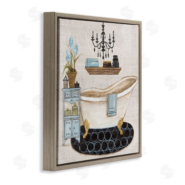 Stupell Industries Janet Tava | Blue Relaxation Bath