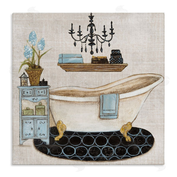 stupell industries Janet Tava | Blue Relaxation Bath