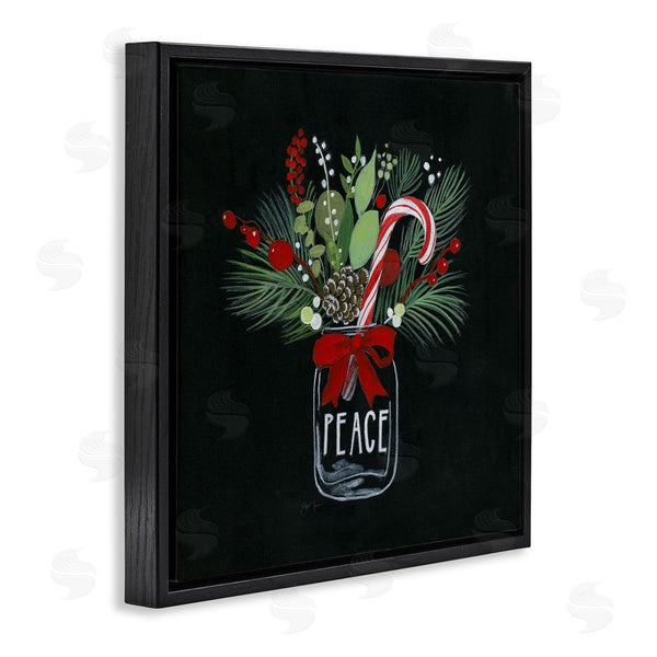 Stupell Industries Janet Tava | Peace Candy Cane Jar