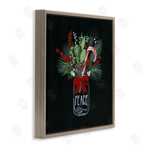 Stupell Industries Janet Tava | Peace Candy Cane Jar