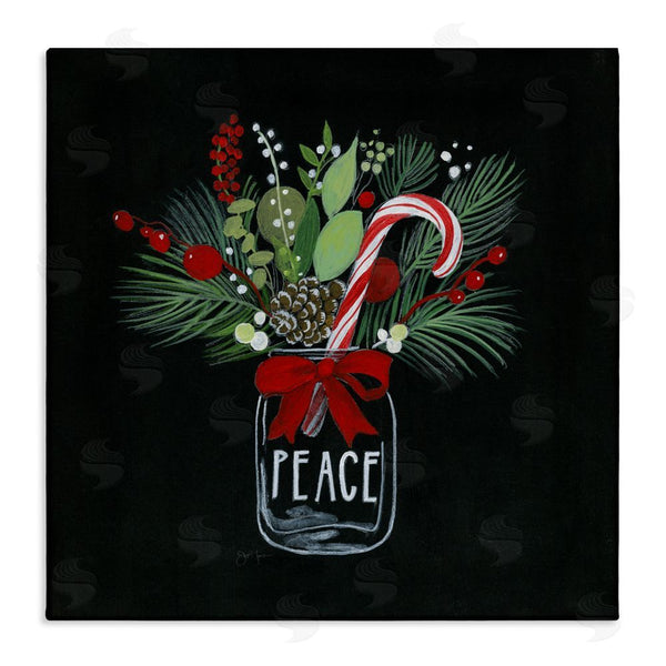 stupell industries Janet Tava | Peace Candy Cane Jar