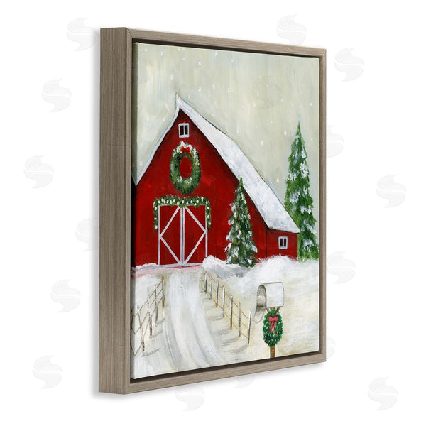 Stupell Industries Janet Tava | Winter Barn Scenery