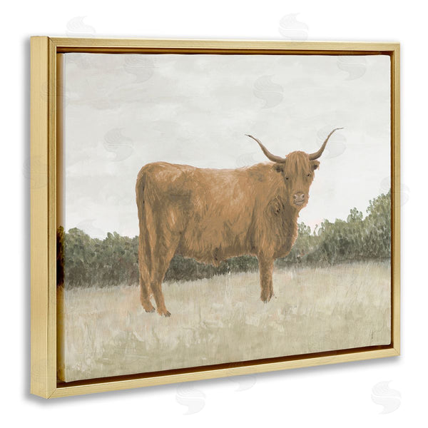 Stupell Industries Jen Eitel | Brown Cattle Gazing