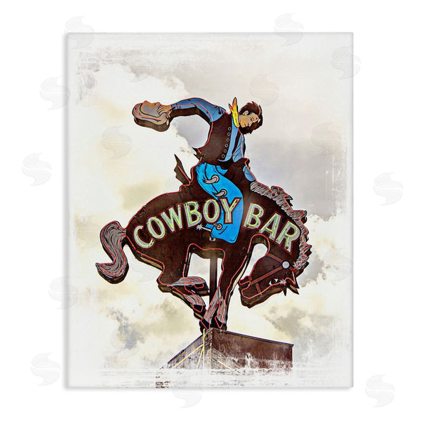 stupell industries Jerry Cowherd | Cowboy Bar Sign
