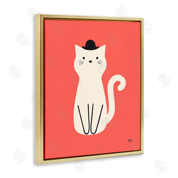 Stupell Industries Jessica Beck | Cat With Top Hat