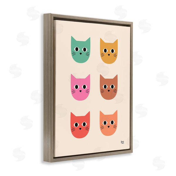 Stupell Industries Jessica Beck | Colorful Cat Faces