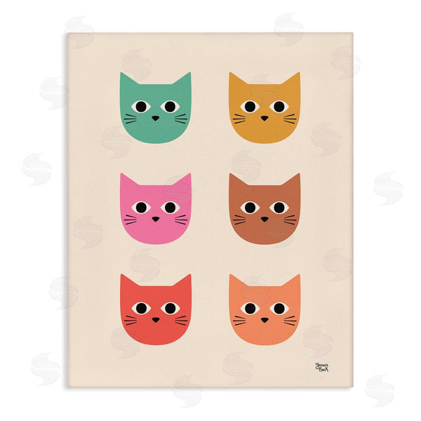 stupell industries Jessica Beck | Colorful Cat Faces