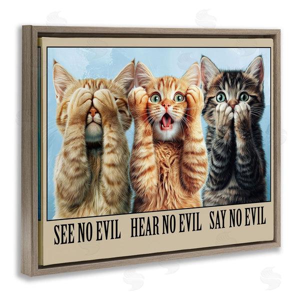 Stupell Industries Jim Baldwin | See No Evil Cats