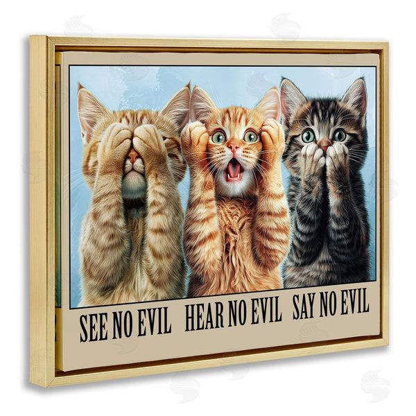 Stupell Industries Jim Baldwin | See No Evil Cats