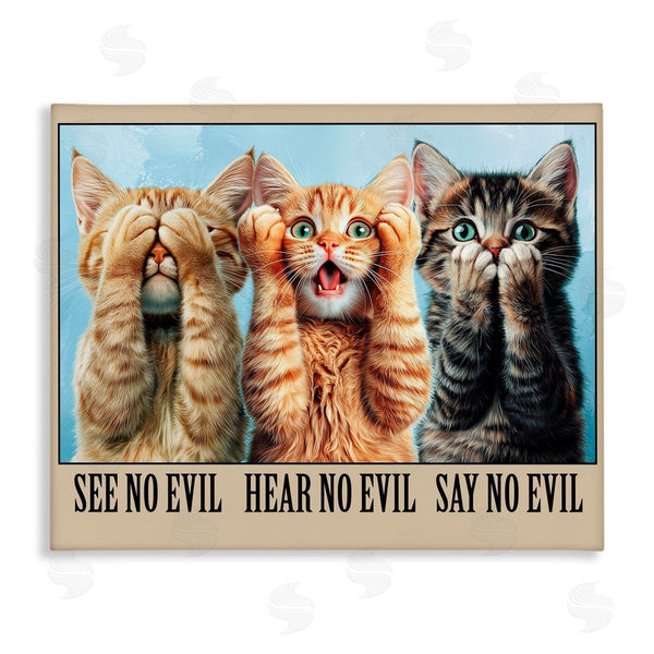 stupell industries Jim Baldwin | See No Evil Cats