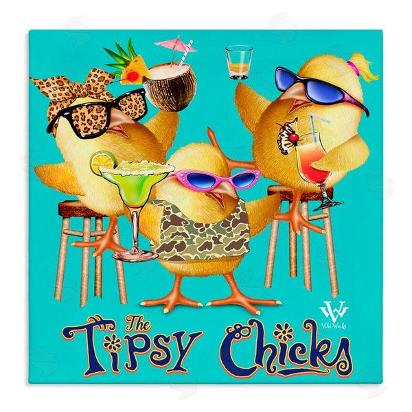 stupell industries Jim Baldwin | Tipsy Chicks Groovy
