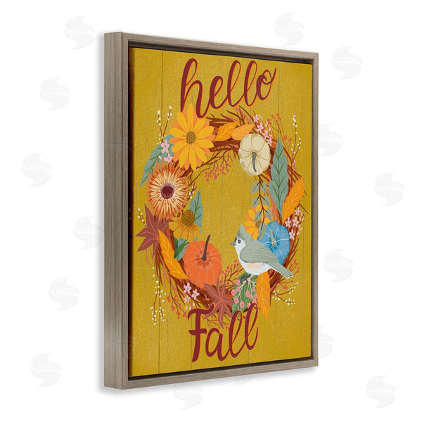 Stupell Industries Jo Reid | Hello Fall Bird Wreath