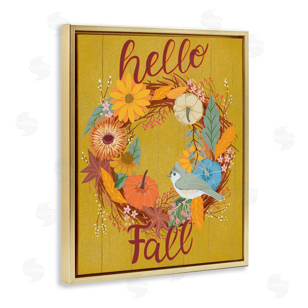 Stupell Industries Jo Reid | Hello Fall Bird Wreath