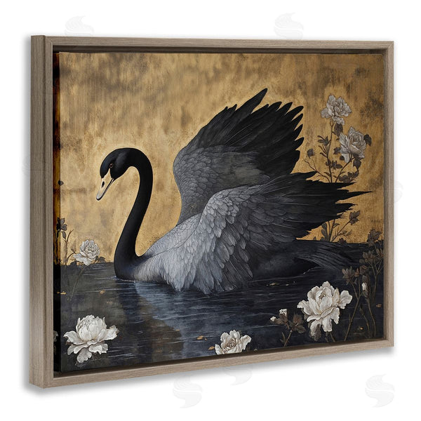 Stupell Industries Jose Perez | Dark Swan On Lake