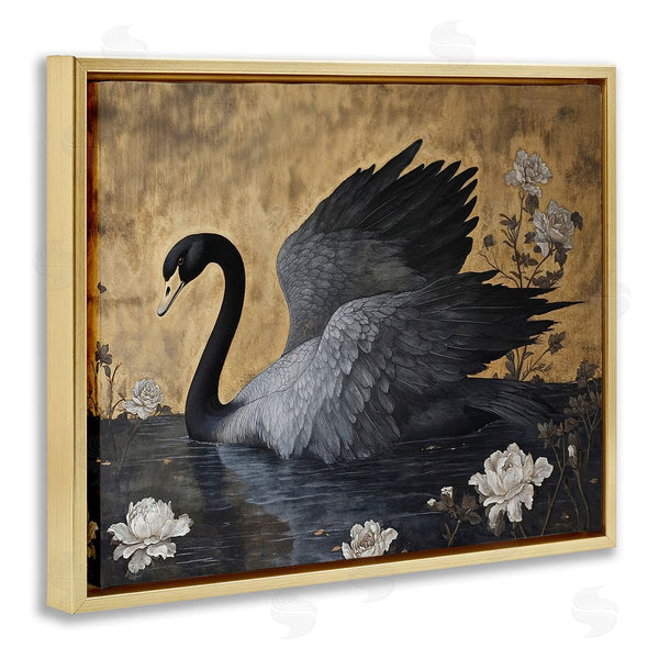 Stupell Industries Jose Perez | Dark Swan On Lake