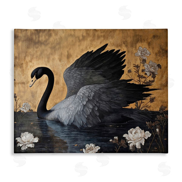 stupell industries Jose Perez | Dark Swan on Lake