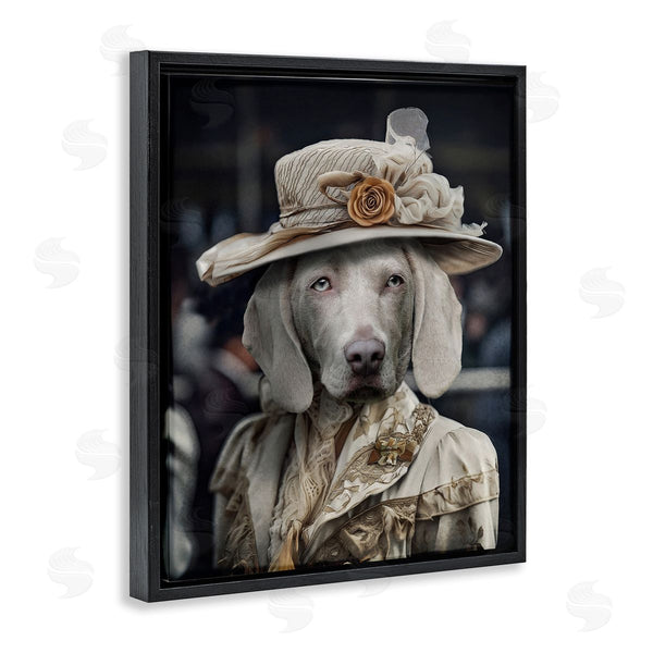 Stupell Industries Karen Burke | Dog With Floral Hat