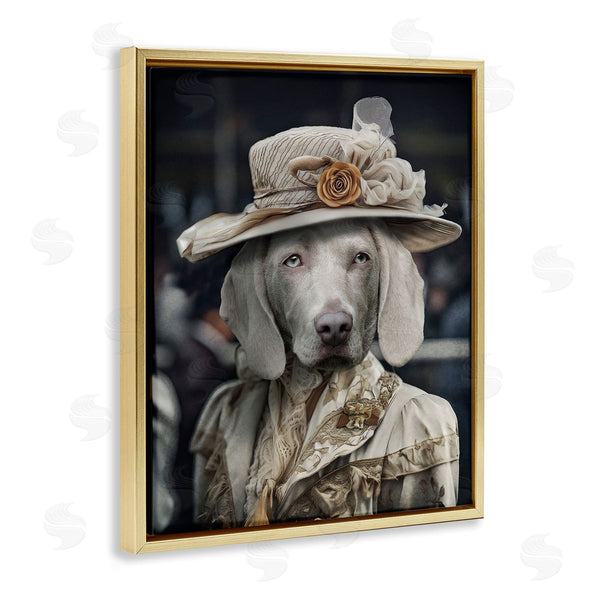 Stupell Industries Karen Burke | Dog With Floral Hat