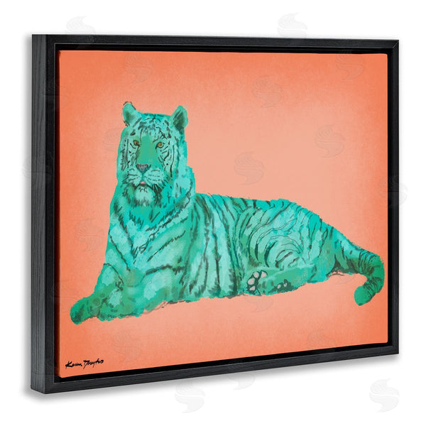 Stupell Industries Karen Dreyfus | Cyan Pink Tiger