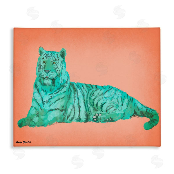 stupell industries Karen Dreyfus | Cyan Pink Tiger