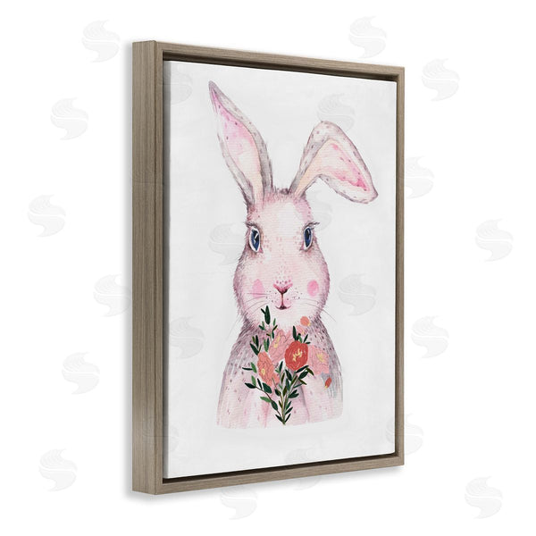 Stupell Industries Karen Smith | Pink Bunny & Flowers