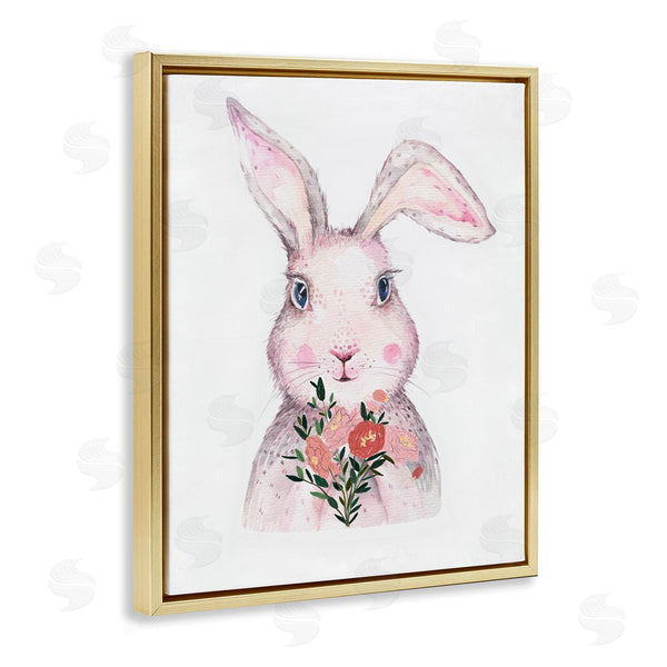 Stupell Industries Karen Smith | Pink Bunny & Flowers