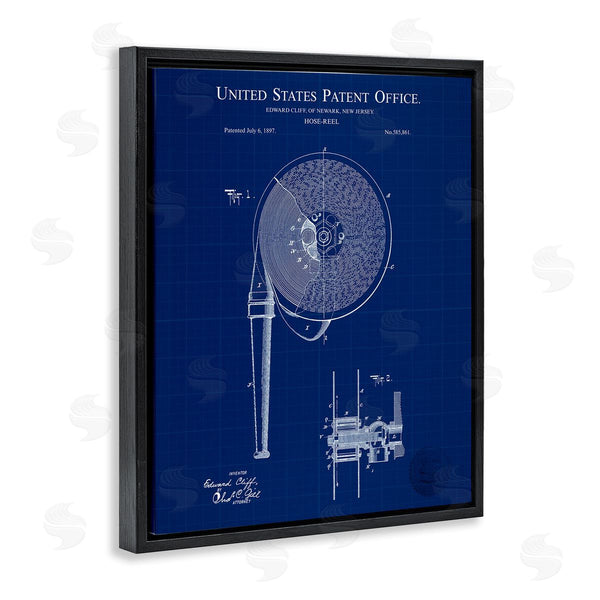 Stupell Industries Karl Hronek | Hose Reel Blueprint