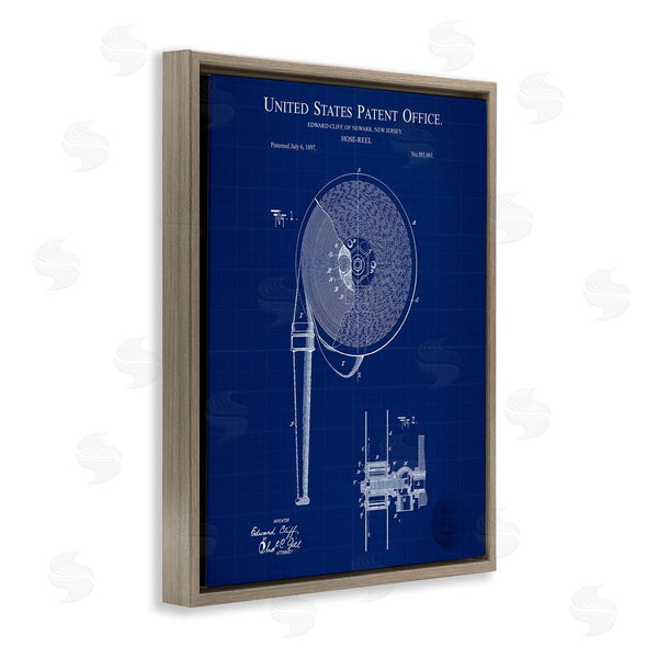 Stupell Industries Karl Hronek | Hose Reel Blueprint