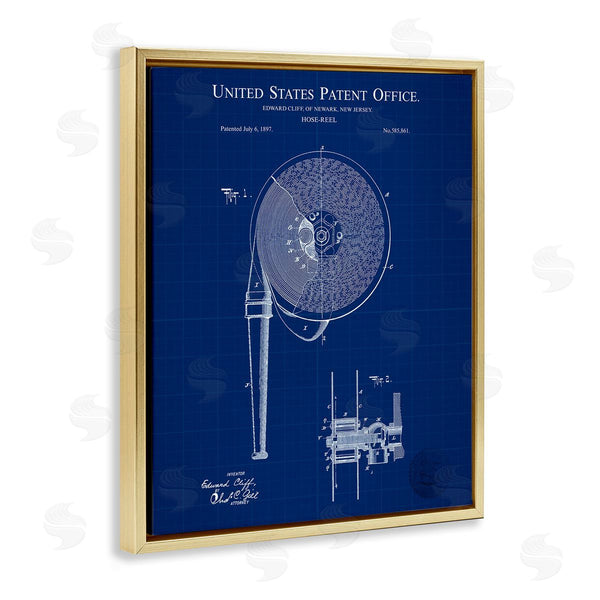 Stupell Industries Karl Hronek | Hose Reel Blueprint