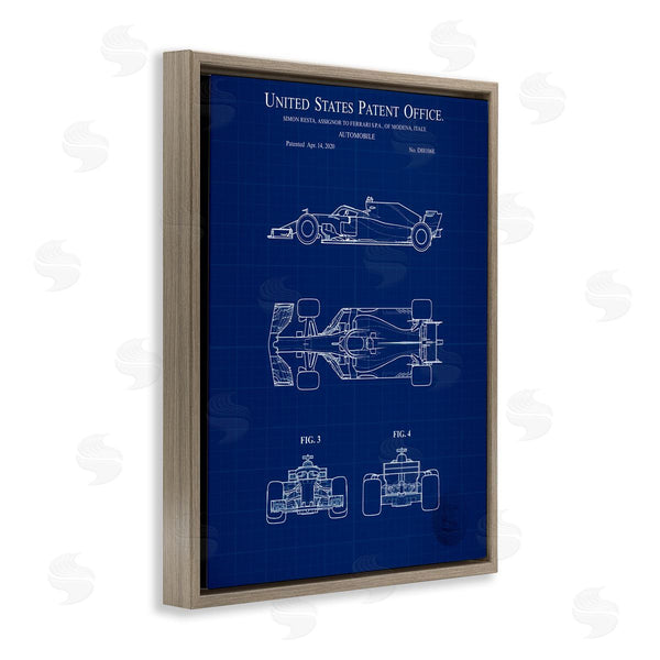 Stupell Industries Karl Hronek | Race Car Blueprint