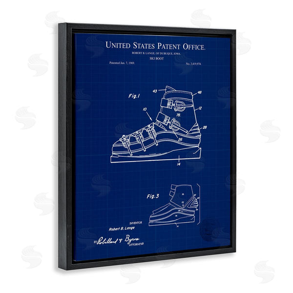 Stupell Industries Karl Hronek | Ski Boot Blueprint
