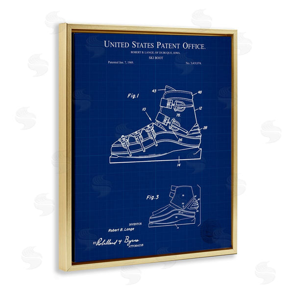 Stupell Industries Karl Hronek | Ski Boot Blueprint