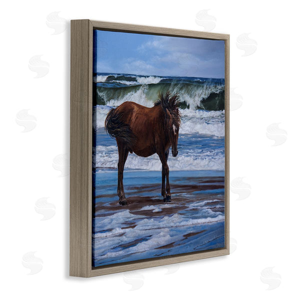 Stupell Industries Karla Mann | Horse On Ocean Shore